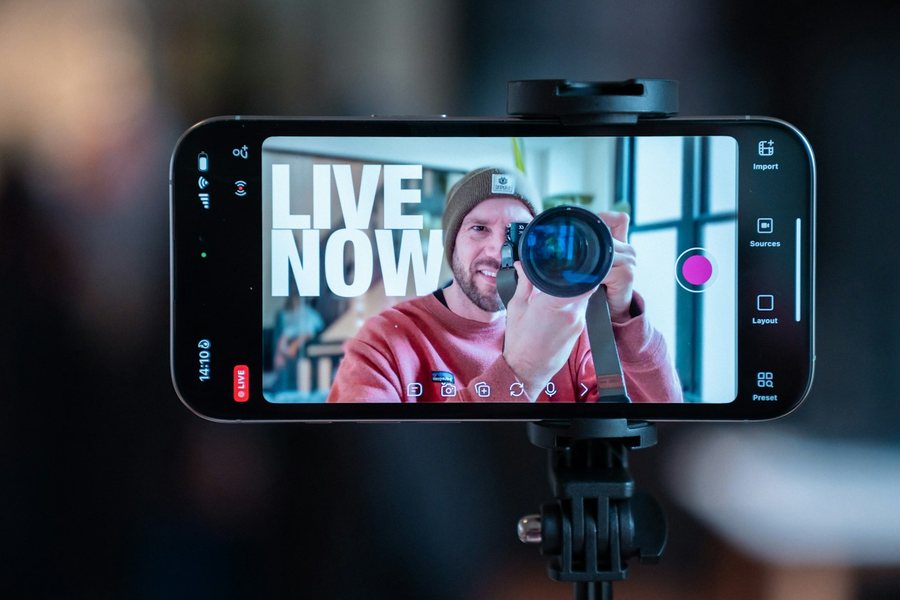 Phone recording a vertical video